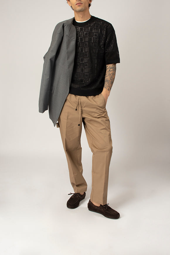  T-shirt Traforè Quadro Officina 36 Uomo Nero - 3