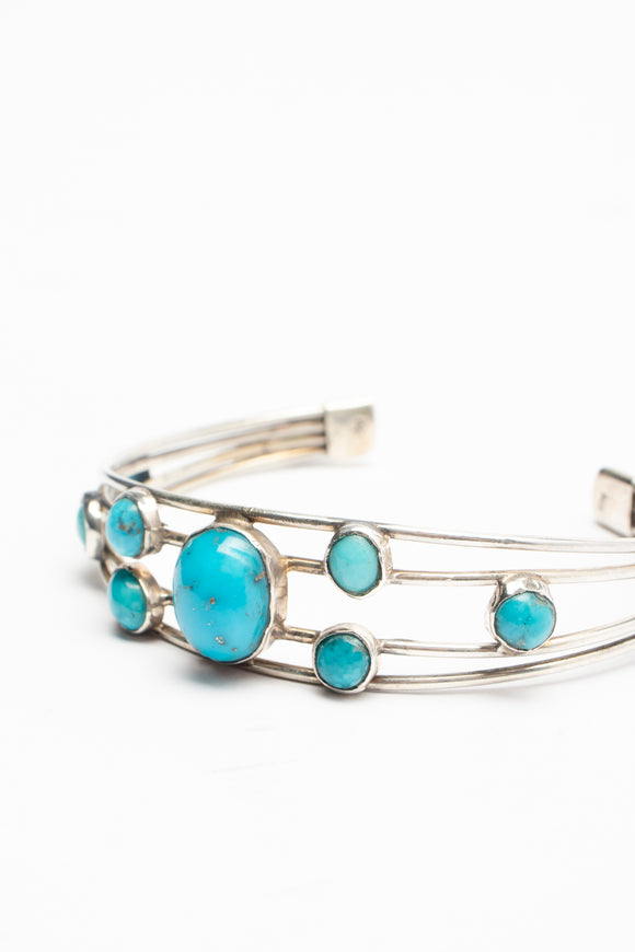  Bracciale Rigido Multiturchese Ciano Uomo Azzurro - 3