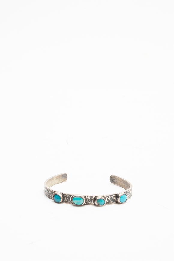  Bracciale Rigido Sottile Ciano Uomo Azzurro - 1