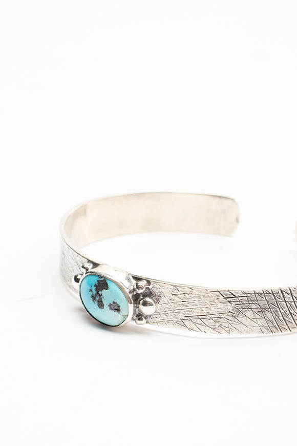  Bracciale Rigido Single Macchia Ciano Uomo Azzurro - 3