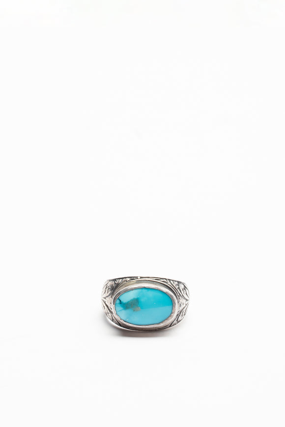  Anello Turchese Ciano Uomo Azzurro - 1
