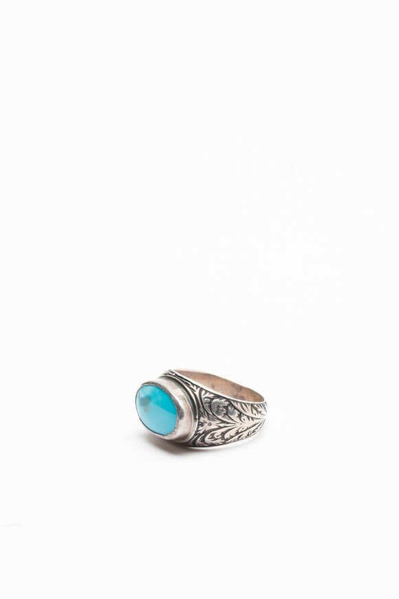  Anello Turchese Ciano Uomo Azzurro - 2