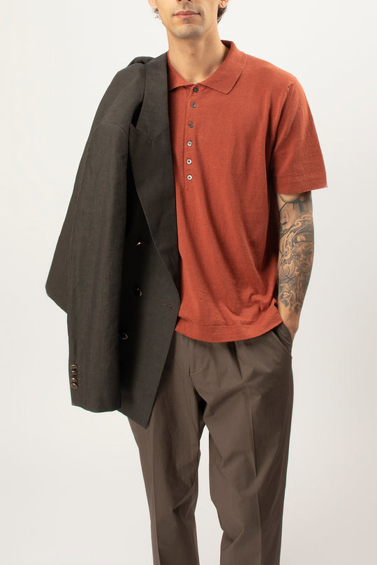 Polo in Cotone Lino
