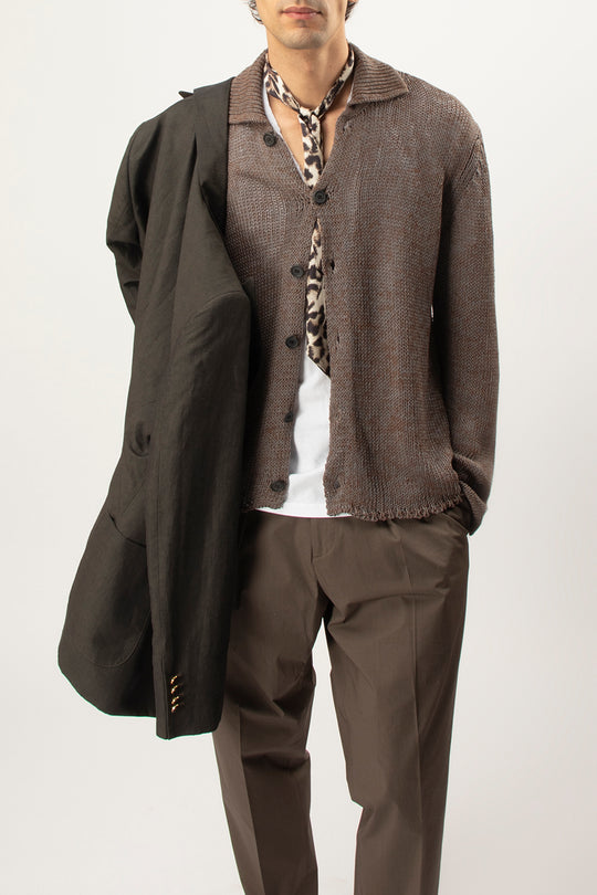 Cardigan Polo Intrecciato