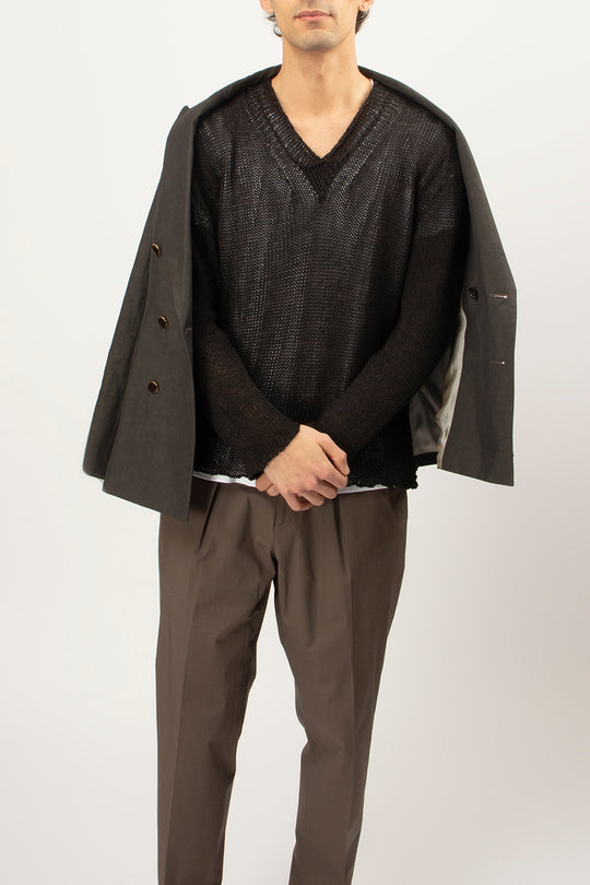 Maglia V Intrecciata