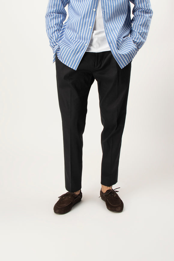  Pantalone Andy In Cotone/lino Be Able Uomo Nero - 1