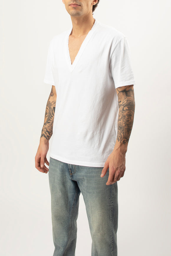  T-shirt A V Grifoni Uomo Bianco - 4