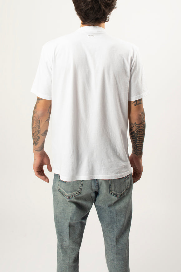  T-shirt A V Grifoni Uomo Bianco - 5