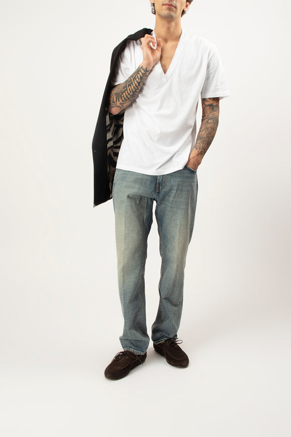  T-shirt A V Grifoni Uomo Bianco - 3
