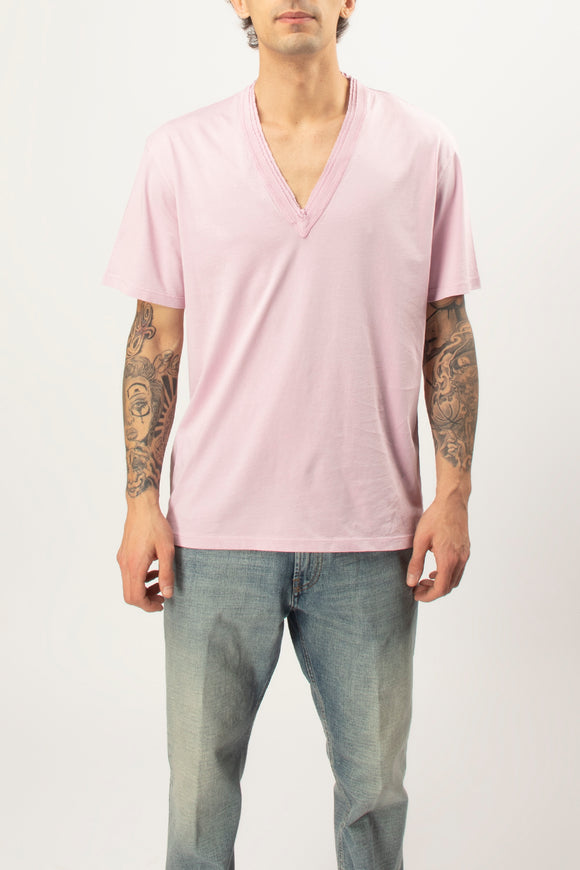  T-shirt A V Grifoni Uomo Rosa - 2