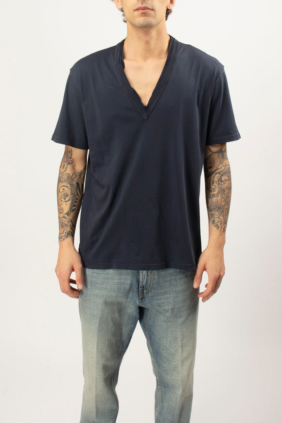  T-shirt A V Grifoni Uomo Blu - 2