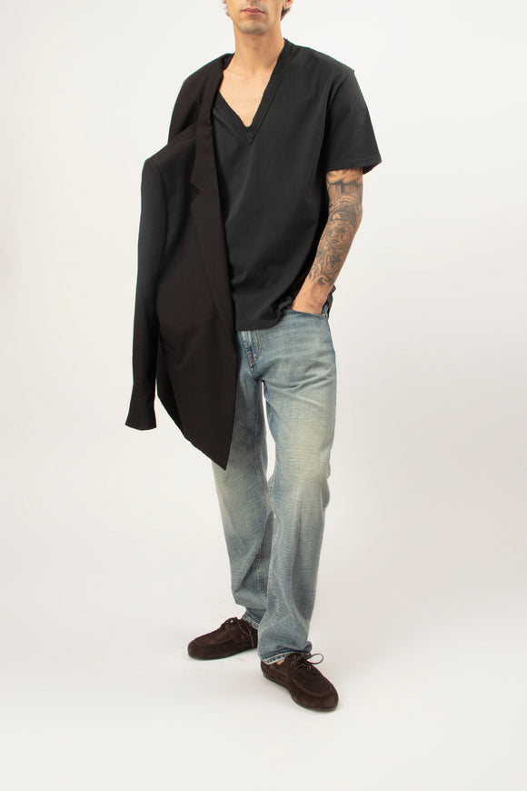  T-shirt A V Grifoni Uomo Nero - 3