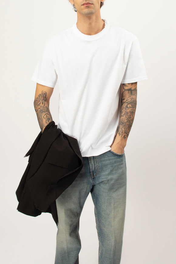  T-shirt Girocollo Grifoni Uomo Bianco - 1