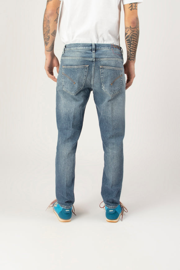  Jeans Brighton Rotture Stone Dondup Uomo Azzurro - 5