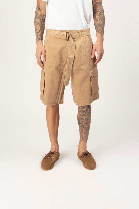  Bermuda Cargo Tasca Laneus Uomo Beige - 2