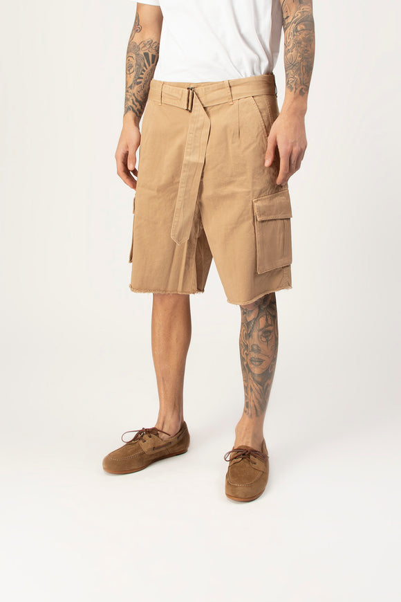  Bermuda Cargo Tasca Laneus Uomo Beige - 4