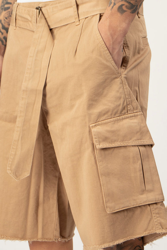  Bermuda Cargo Tasca Laneus Uomo Beige - 6