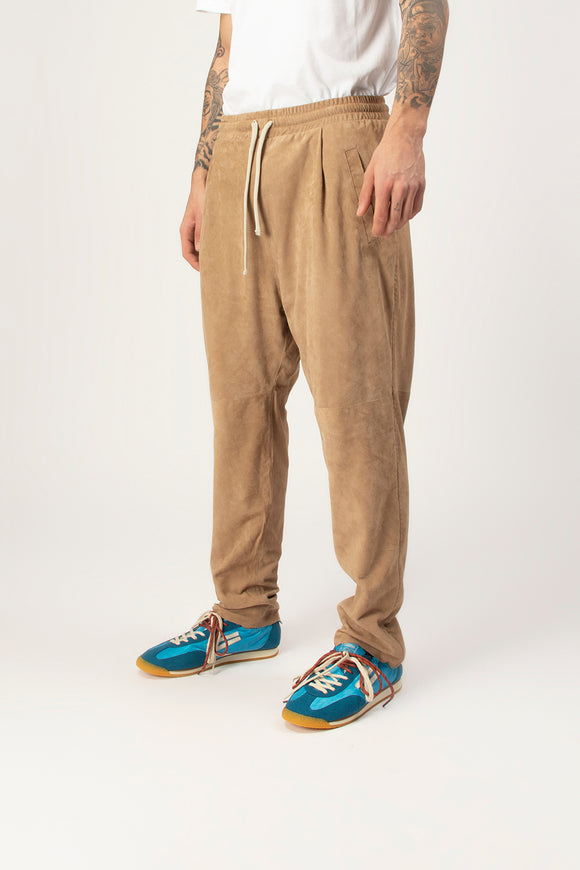  Pantalone In Suede Dacute Uomo Beige - 4