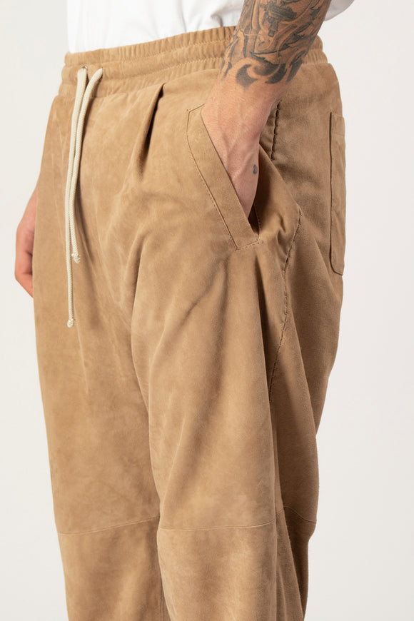  Pantalone In Suede Dacute Uomo Beige - 6
