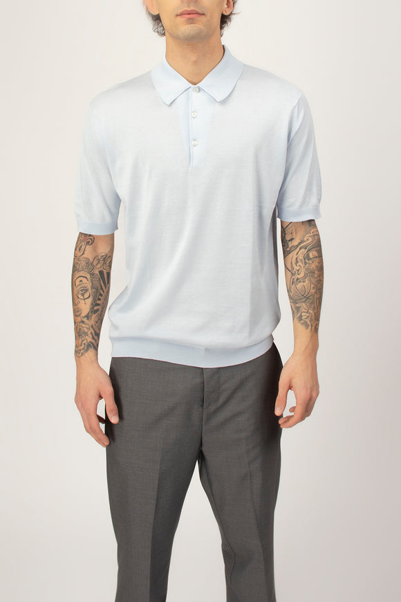  Polo Isis John Smedley Uomo Azzurro - 2