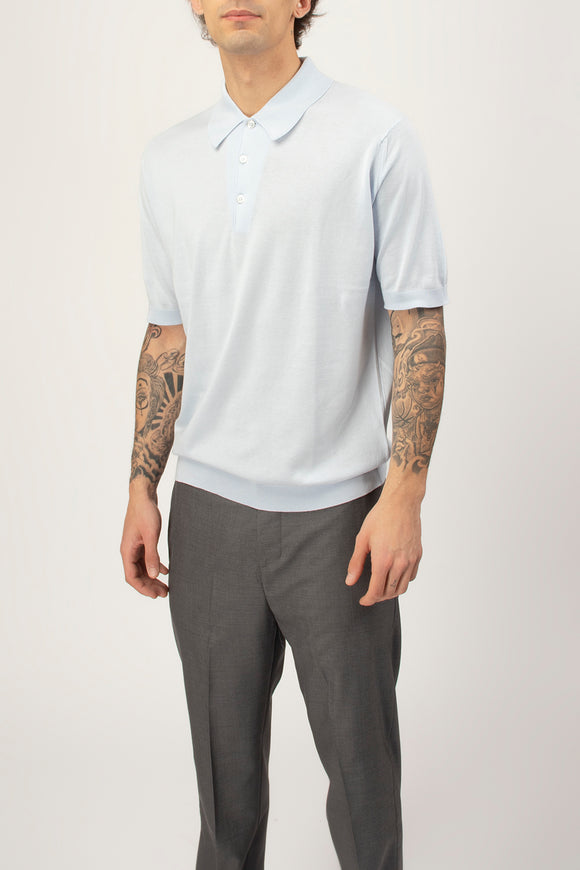  Polo Isis John Smedley Uomo Azzurro - 4