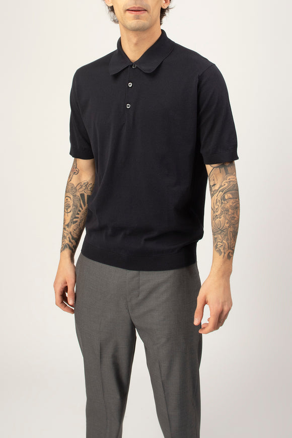  Polo Isis John Smedley Uomo Blu - 4
