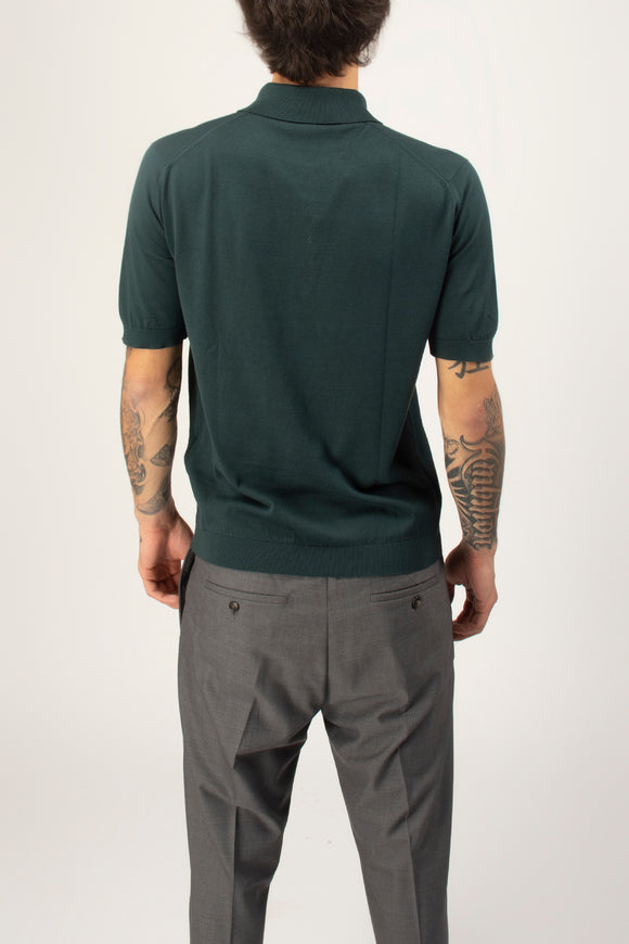  Polo Isis John Smedley Uomo Verde - 5