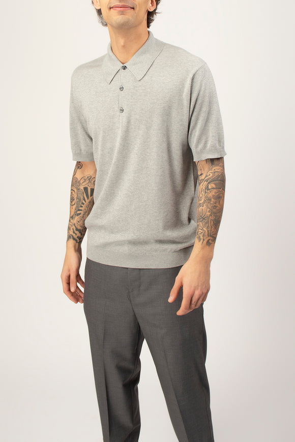  Polo Isis John Smedley Uomo Grigio - 4