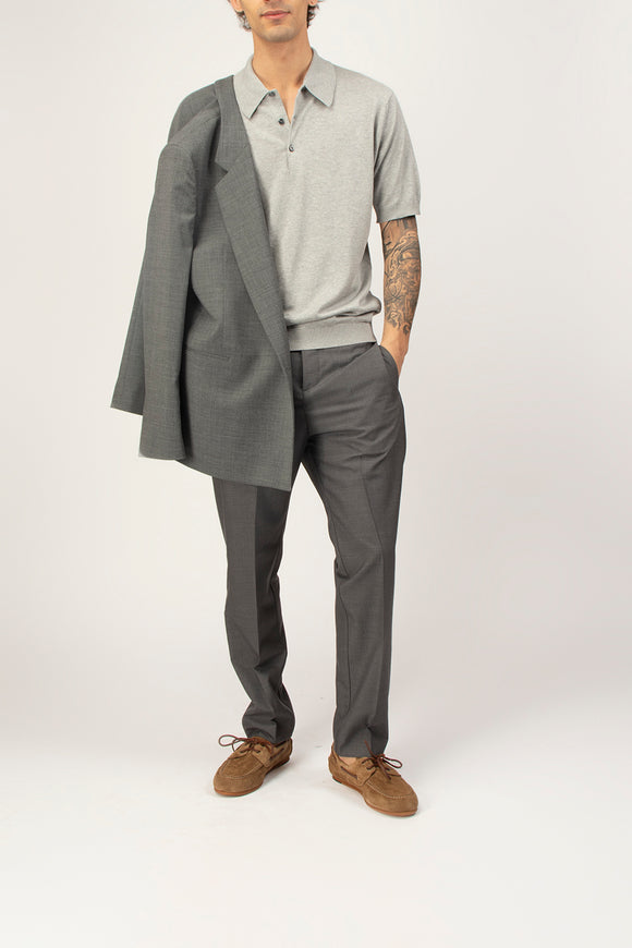  Polo Isis John Smedley Uomo Grigio - 3
