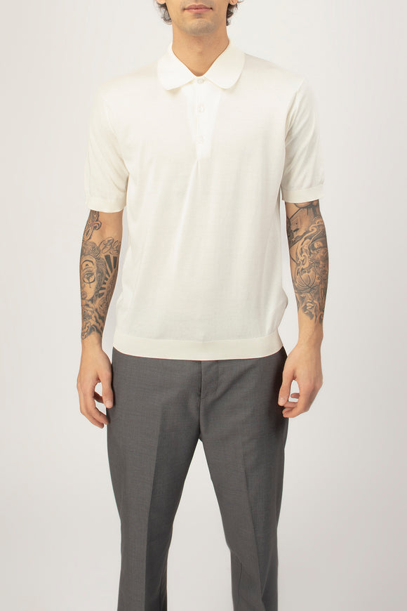  Polo Isis John Smedley Uomo Bianco - 2