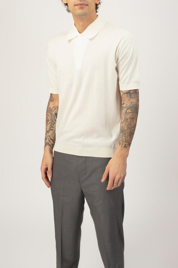  Polo Isis John Smedley Uomo Bianco - 4