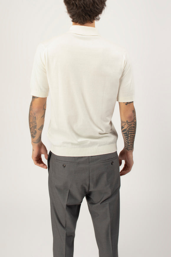  Polo Isis John Smedley Uomo Bianco - 5