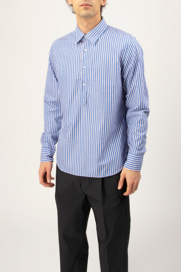  Camicia A Polo Riga Blu Rosso Guy Rover Uomo - 2