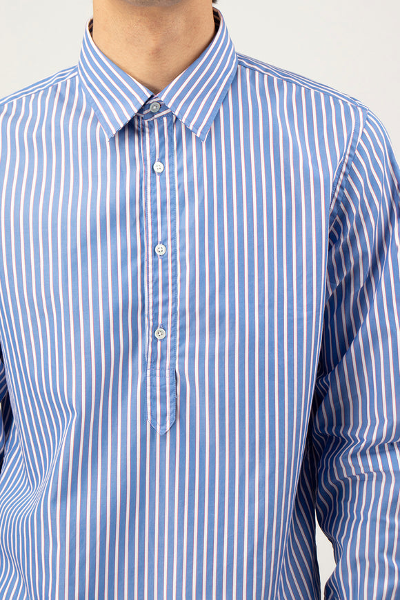  Camicia A Polo Riga Blu Rosso Guy Rover Uomo - 4