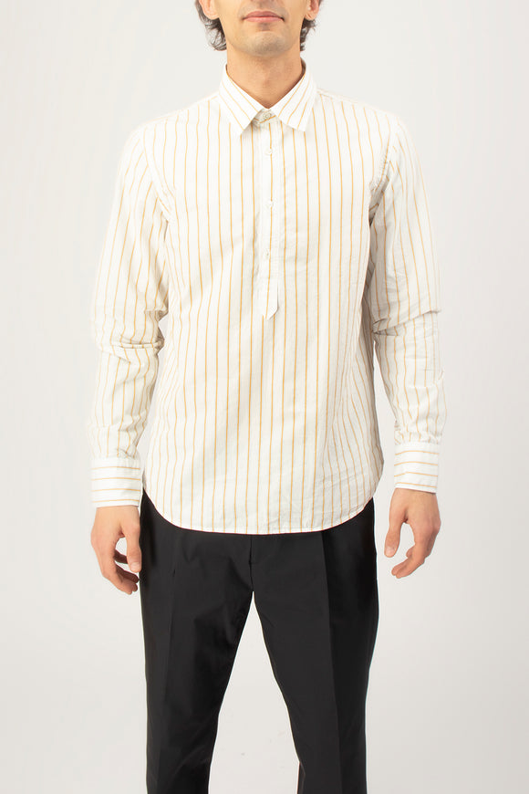  Camicia A Polo Riga Senape Guy Rover Uomo Bianco - 2
