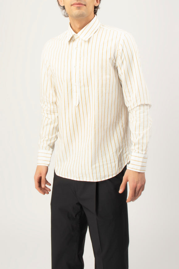  Camicia A Polo Riga Senape Guy Rover Uomo Bianco - 4