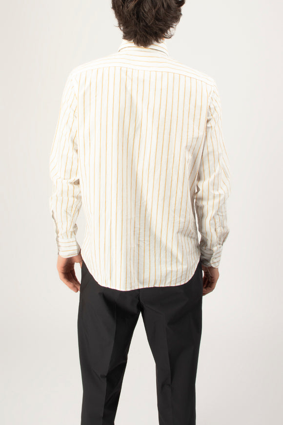  Camicia A Polo Riga Senape Guy Rover Uomo Bianco - 5