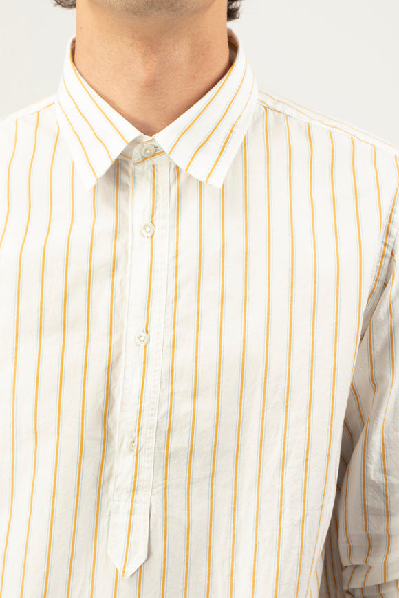  Camicia A Polo Riga Senape Guy Rover Uomo Bianco - 6