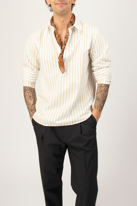 Camicia a Polo Riga Senape
