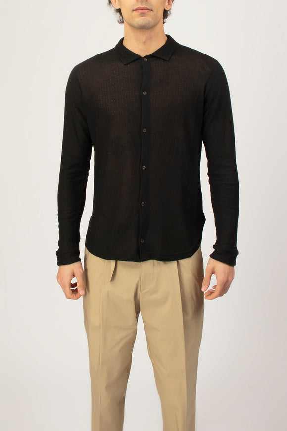  Camicia Operata Ciano Uomo Nero - 2