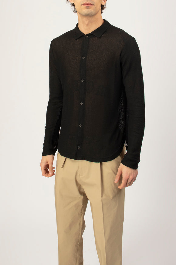  Camicia Operata Ciano Uomo Nero - 4