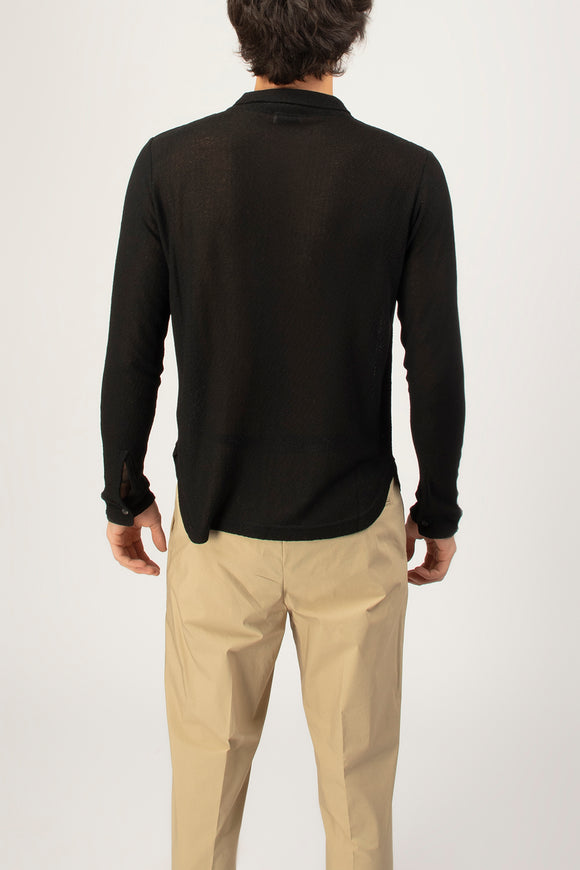  Camicia Operata Ciano Uomo Nero - 5