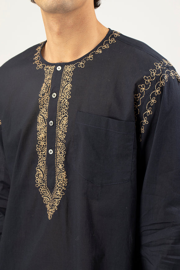  Camicia Julio Ricamo Antik Batik Uomo Blu - 6