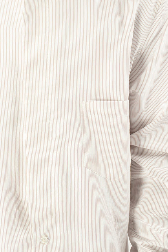  Camicia Coreana Gessata Grifoni Uomo Bianco - 6