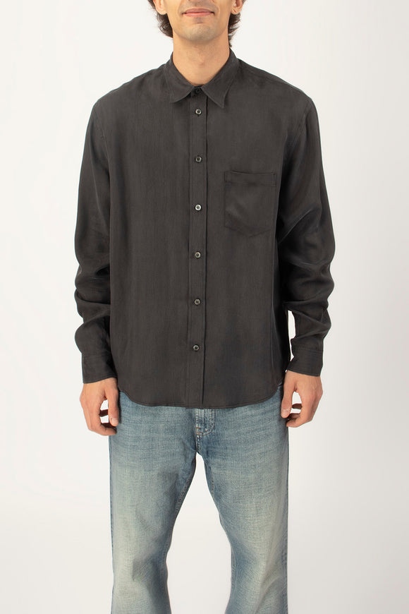  Camicia Cupro Grifoni Uomo Nero - 2