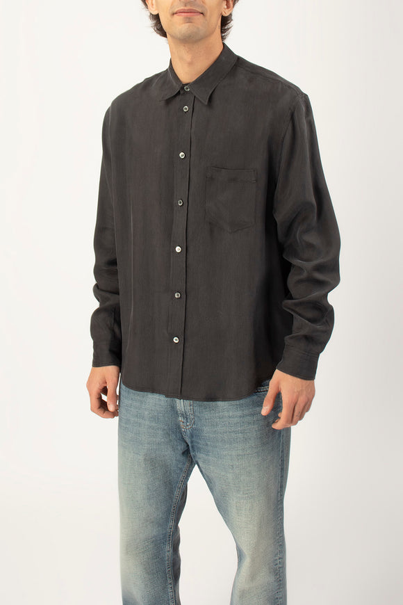  Camicia Cupro Grifoni Uomo Nero - 4