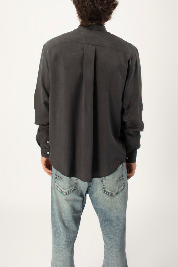  Camicia Cupro Grifoni Uomo Nero - 5