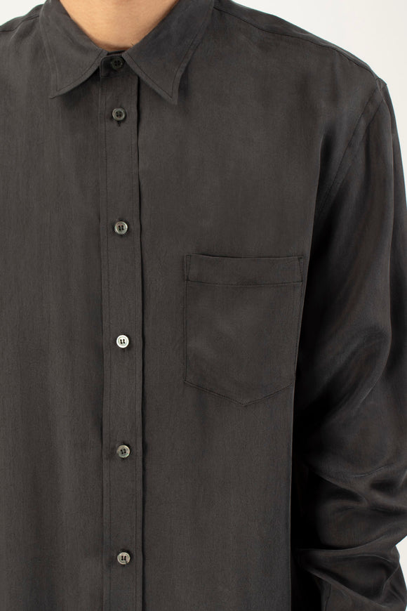 Camicia Cupro Grifoni Uomo Nero - 6