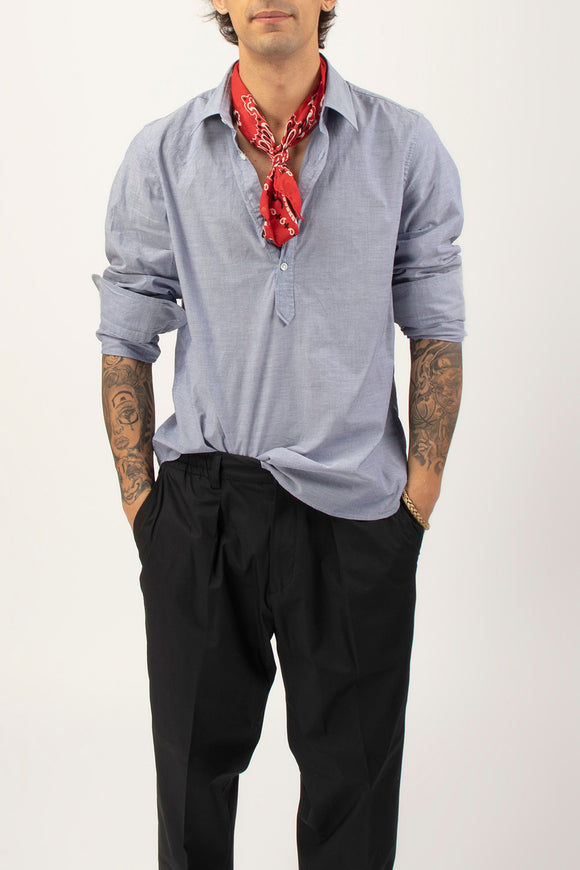  Camicia A Polo In Mussola Guy Rover Uomo Azzurro - 1