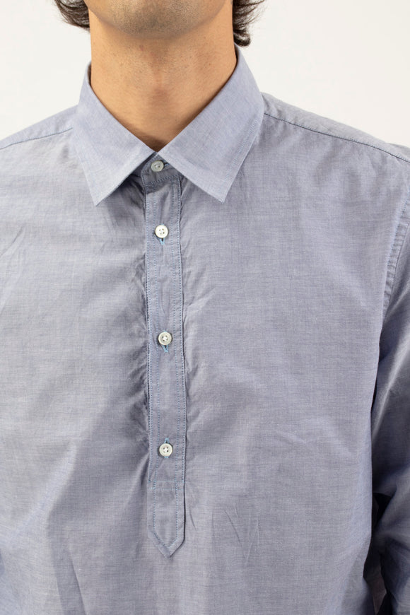  Camicia A Polo In Mussola Guy Rover Uomo Azzurro - 6